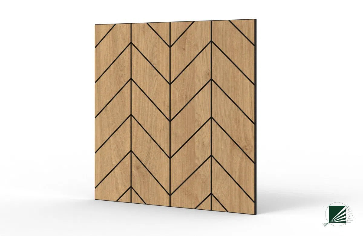 GrooveCraft Milled Acoustic Wall Panels MDF - 7 on white background DecorMania UK